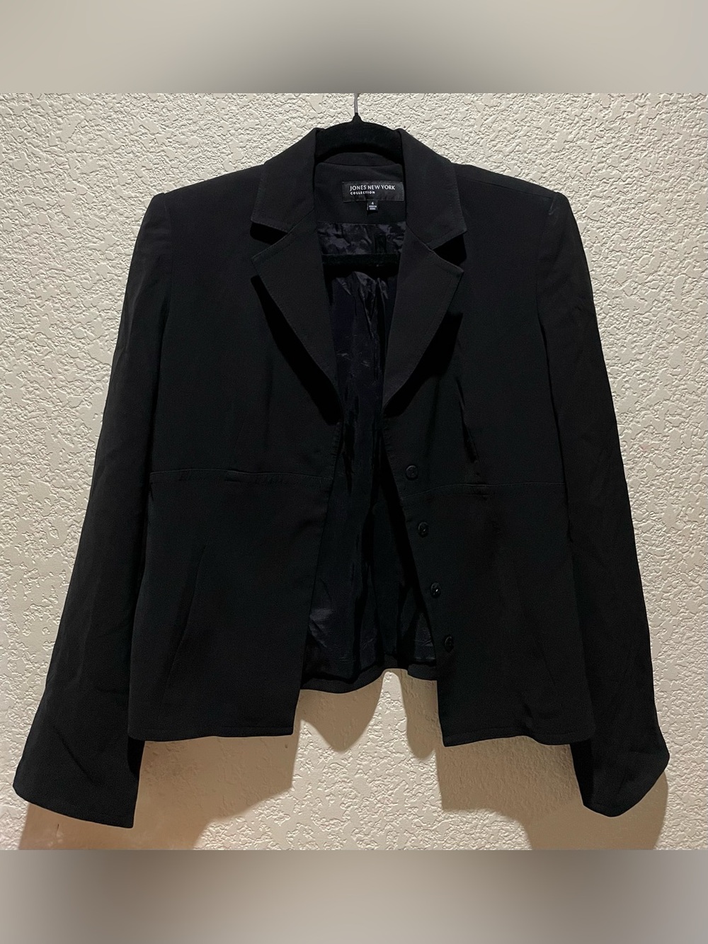 Jones New York Black Classic Women's Blazer Jacket Size 4